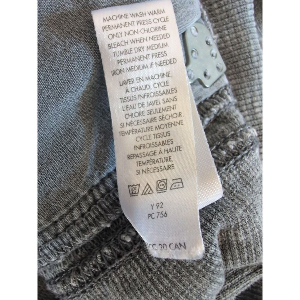 Calvin Klein Full Zip Mock Neck Jersey Jacket Gray Tag Large Fit Medium Y2k Vtg - Picture 6 of 16